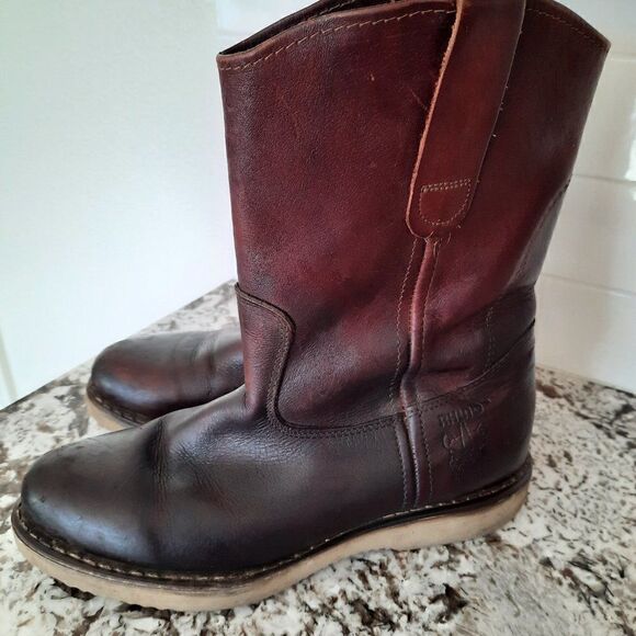 RHINO REDDISH BROWN Men's LEATHER Work boots SIZE 7 - Picture 5 of 15